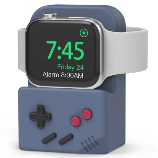 Para Apple Watch Soporte De Carga De Silicona Base De Carga Soporte De Almacenamiento Con Cargador (Azul Medianoche)