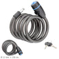 Cable Bicicleta Espiral Con Llave 12 Mm x 150 Cm