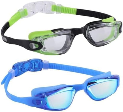 Aegend Kids Swim Goggles, Pack of 2 Swimming Goggles for Children Boys & Girls Age 3-14