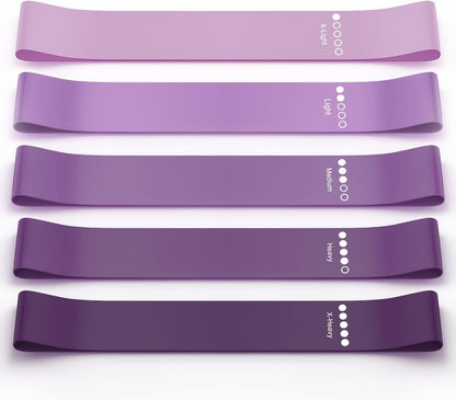 Resistance Bands for Working Out, Elastic Exercice Loop Bands for Physical Therapy, Yoga Starter Set of Stretch Bands for Booty Legs, Pilates Flexbands