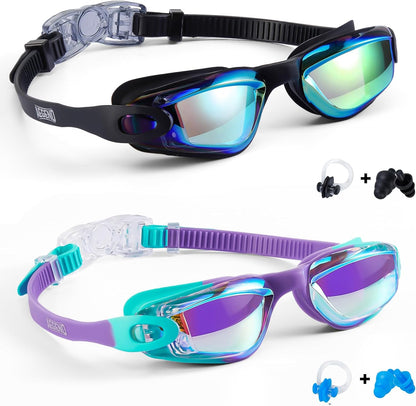 Aegend Kids Swim Goggles, Pack of 2 Swimming Goggles for Children Boys & Girls Age 3-14