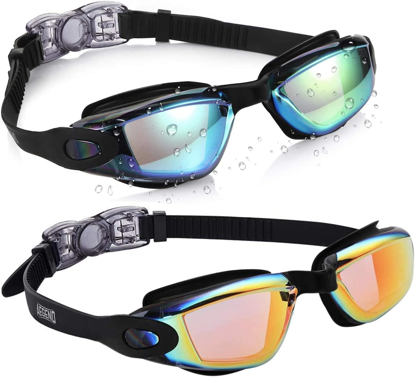 Aegend Kids Swim Goggles, Pack of 2 Swimming Goggles for Children Boys & Girls Age 3-14