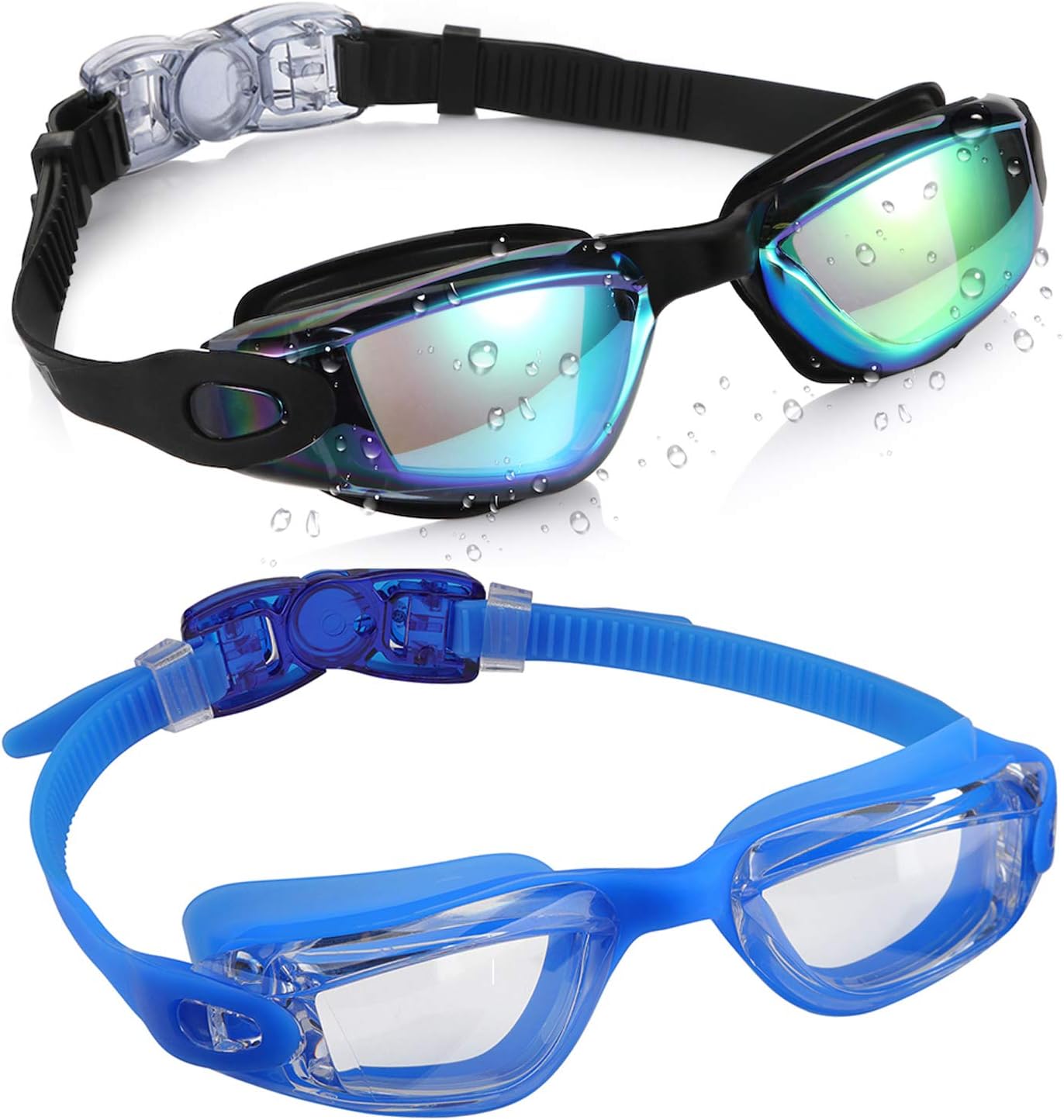 Aegend Kids Swim Goggles, Pack of 2 Swimming Goggles for Children Boys & Girls Age 3-14