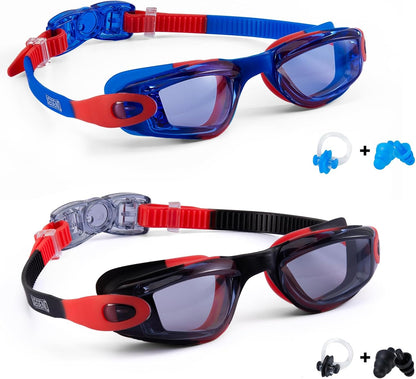 Aegend Kids Swim Goggles, Pack of 2 Swimming Goggles for Children Boys & Girls Age 3-14