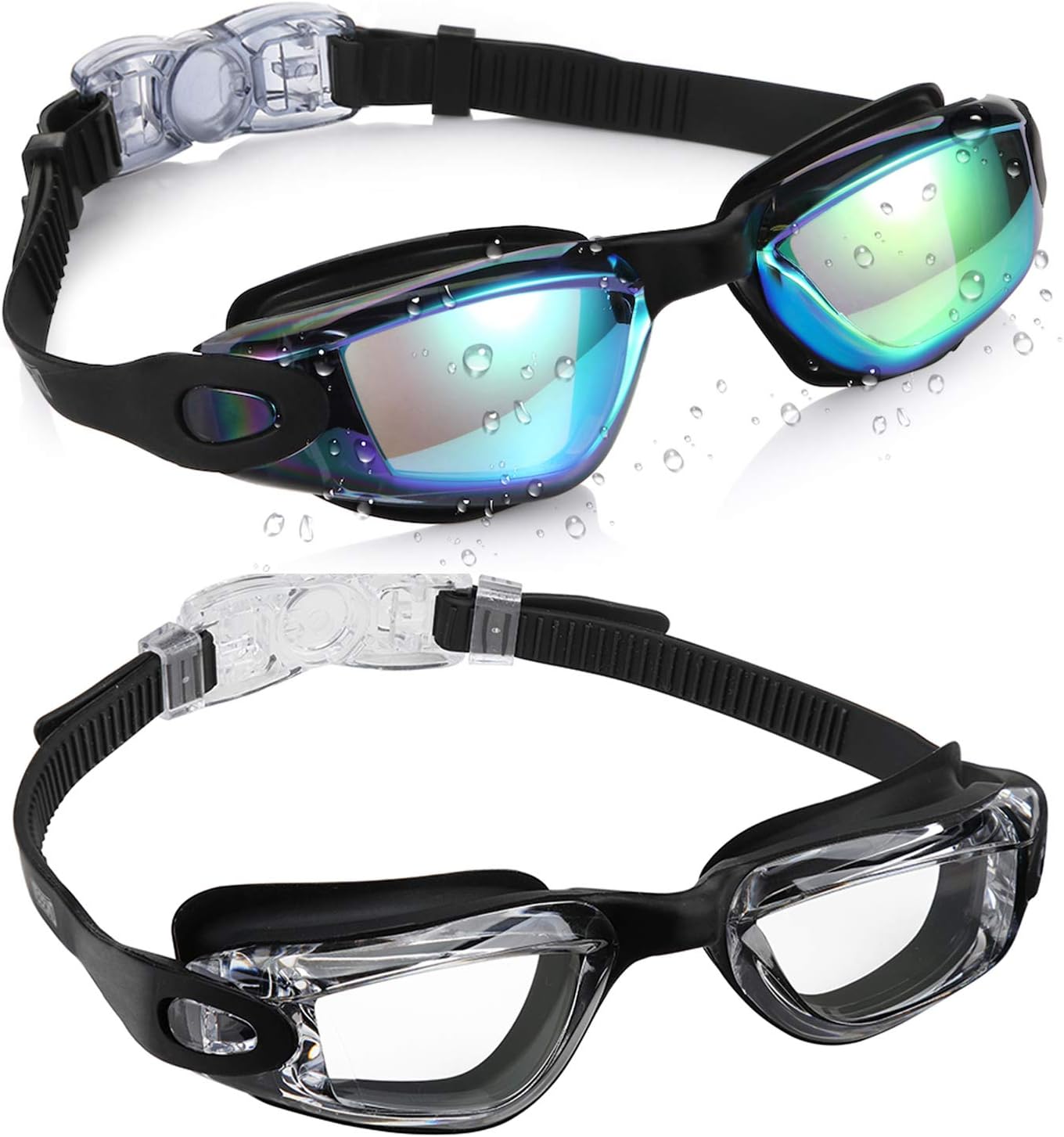 Aegend Kids Swim Goggles, Pack of 2 Swimming Goggles for Children Boys & Girls Age 3-14