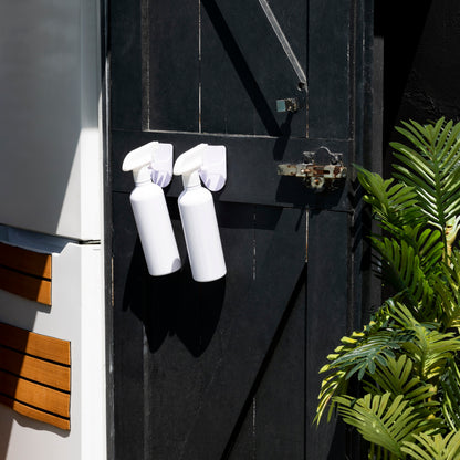 Soporte Botellas Spray y ganchos adhesivos para pared